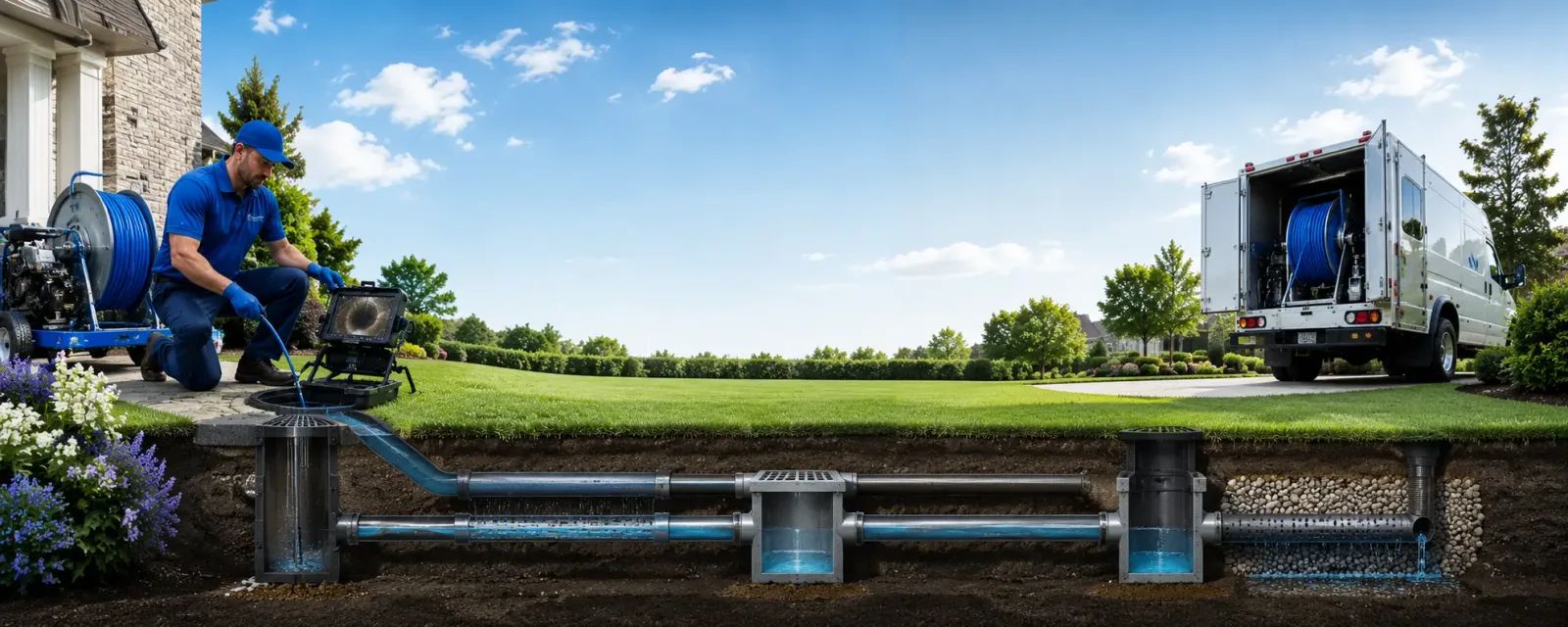 Outdoor drain cleaning information for Woodbine, KY